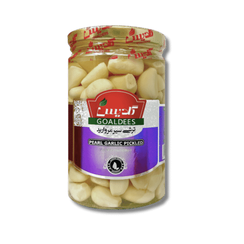 Pickled garlic cloves jar Goaldees brand
