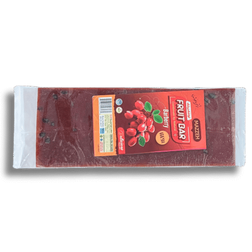 Barberry fruit leather lavashak zereshk packaged sheet