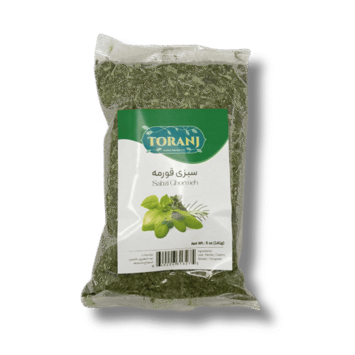 Dried mixed herb blend sabzi ghormeh in package