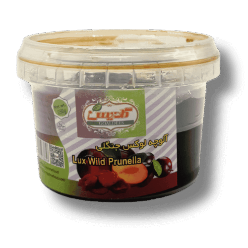 Goldees Lux Wild Prunella preserve in plastic tub