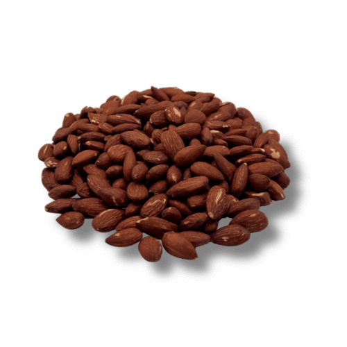 Roasted lemon flavored almonds snack pile