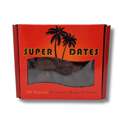 Premium Medjool dates in box packaging