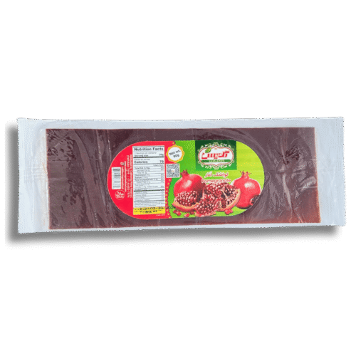 Pomegranate fruit leather lavashak anar packaged sheet