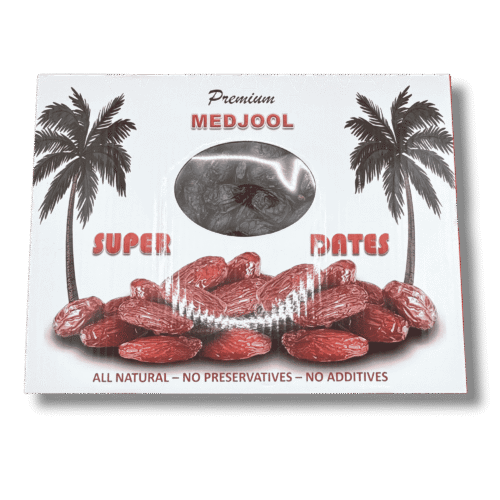 Premium Medjool Super Dates 11 lb box with whole dates inside