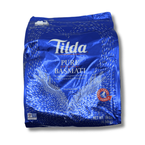 Tilda Pure Original Basmati Rice 10 lb bag front view